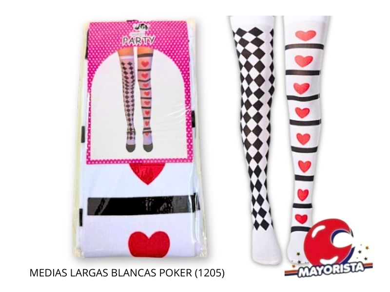 MEDIAS LARGAS BLANCAS POKER (1205) ERIK