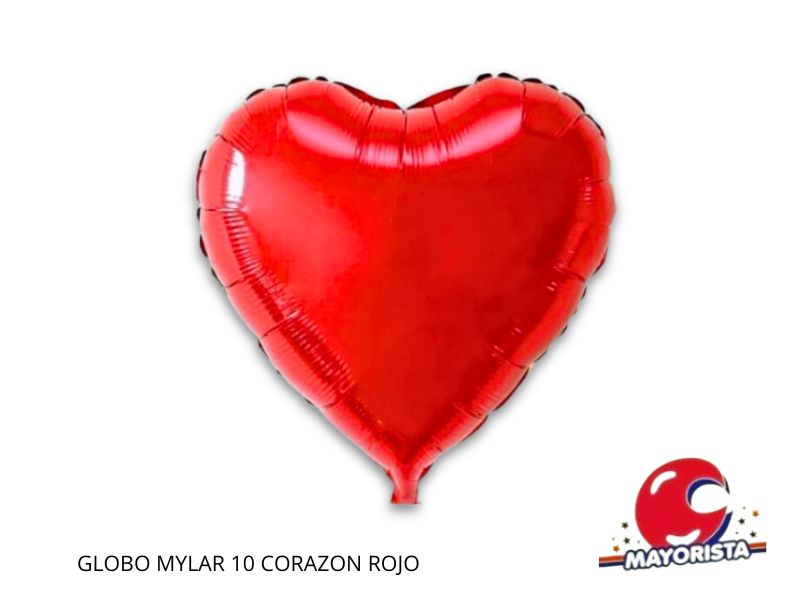 GLOBO MYLAR 10 CORAZON ROJO (Y1385-10C) ERIK