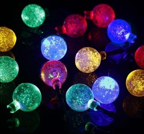 LUCES X 20 BOLITAS TRANSPARENTES MULTICOLOR PILAS AA (ZLE-LPG-08-02MU) ERIK