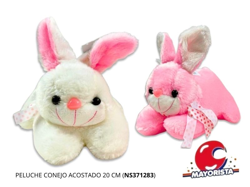 PELUCHE CONEJO ACOSTADO 20 CM (NS371283) BERKMA