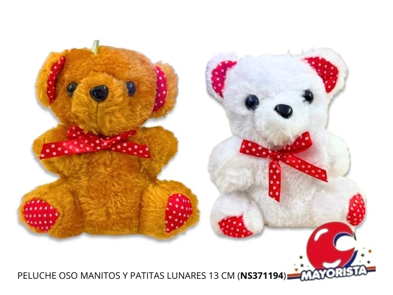 PELUCHE OSO MANITOS Y PATITAS LUNARES 13 CM (NS371194) BERKMA