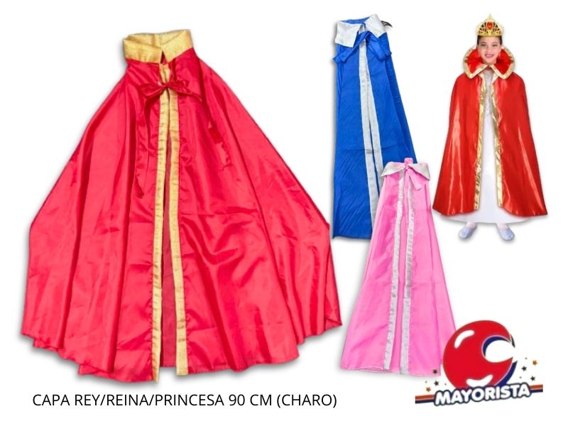 CAPA REY/REINA/PRINCESA 90 CM (CHARO)