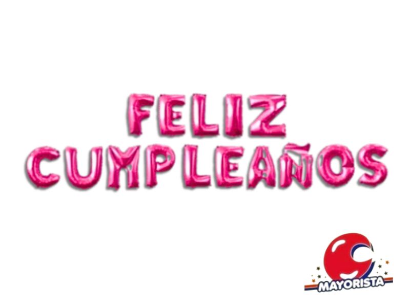 GLOBO MYLAR FRASE FELIZ CUMPLEANOS FUCSIA - CHG