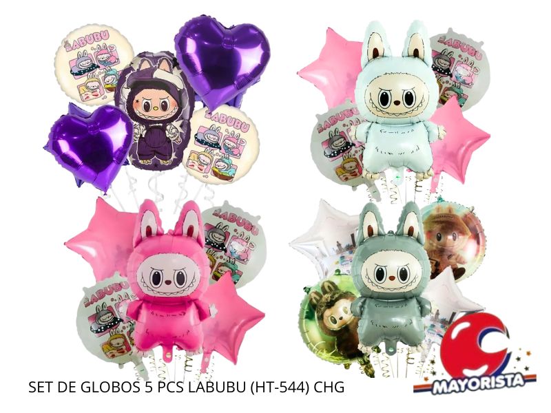 SET DE GLOBOS 5 PCS LABUBU (HT-544) CHG