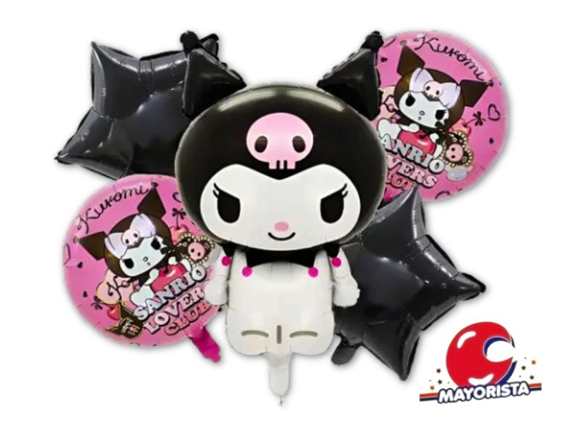 SET DE GLOBOS 5 PCS KUROMI (XY-Q166) CHG