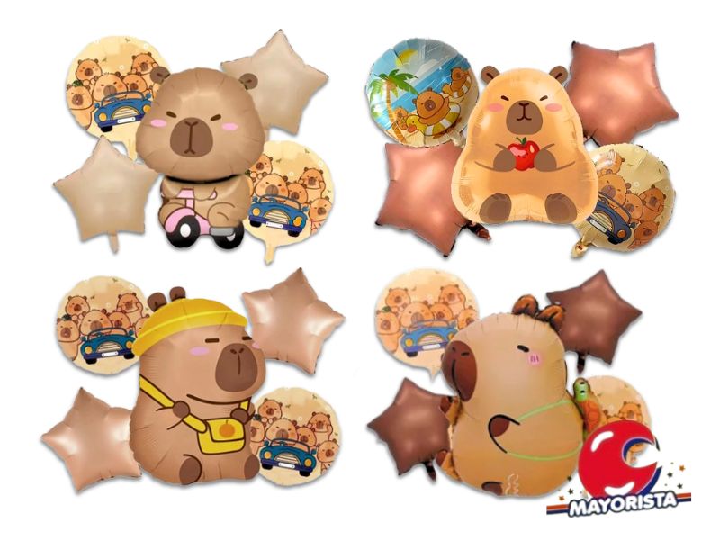 SET DE GLOBOS 5 PCS CAPIBARA (HT-520) CHG