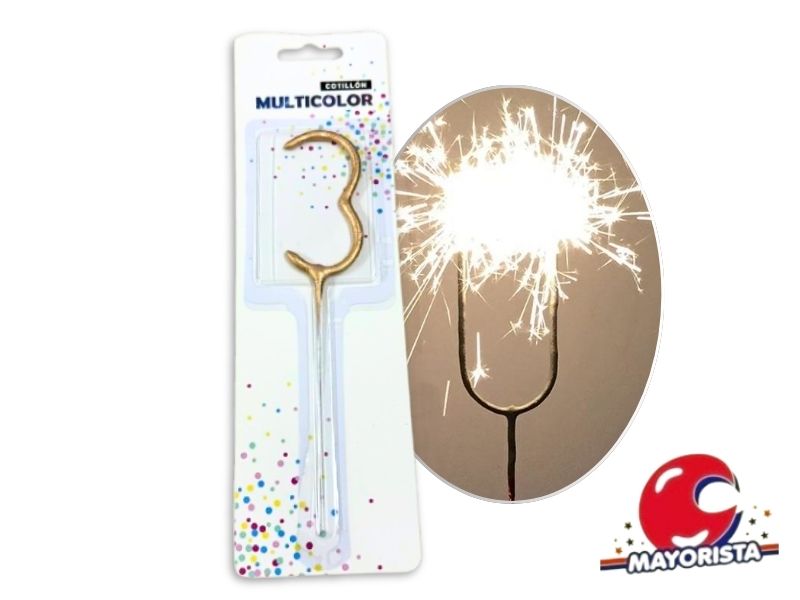 VELA SPARKLE N 3 DORADA (13673DR) CADENACI