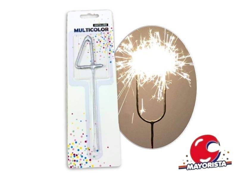 VELA SPARKLE N 4 PLATA (13674PL) CADENACI