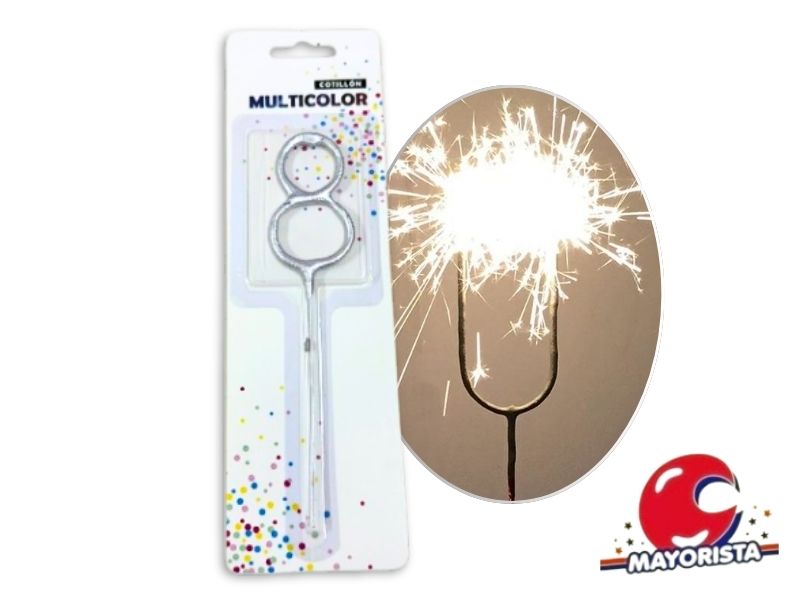 VELA SPARKLE N 8 PLATA (13678PL) CADENACI