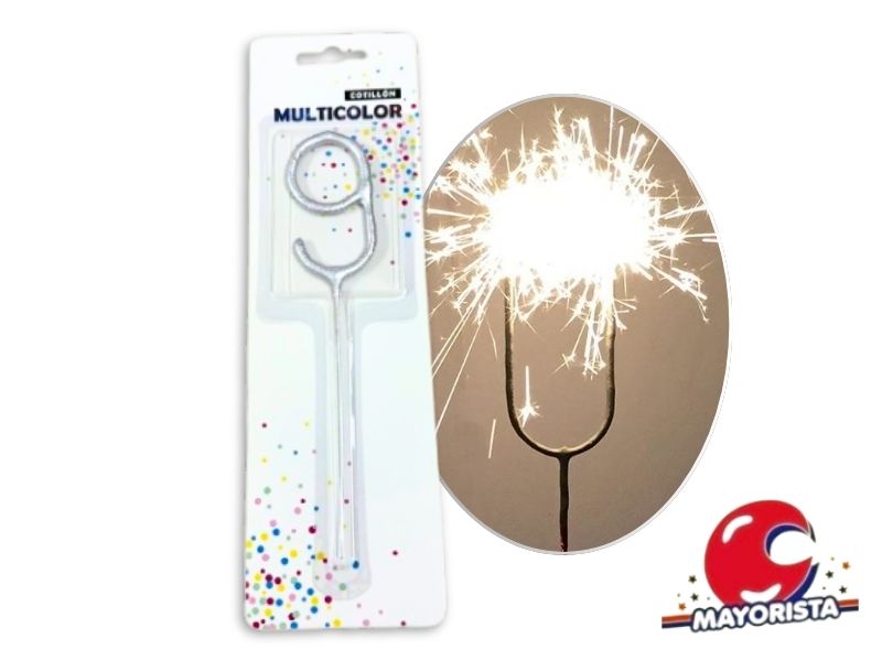 VELA SPARKLE N 9 PLATA (13679PL) CADENACI