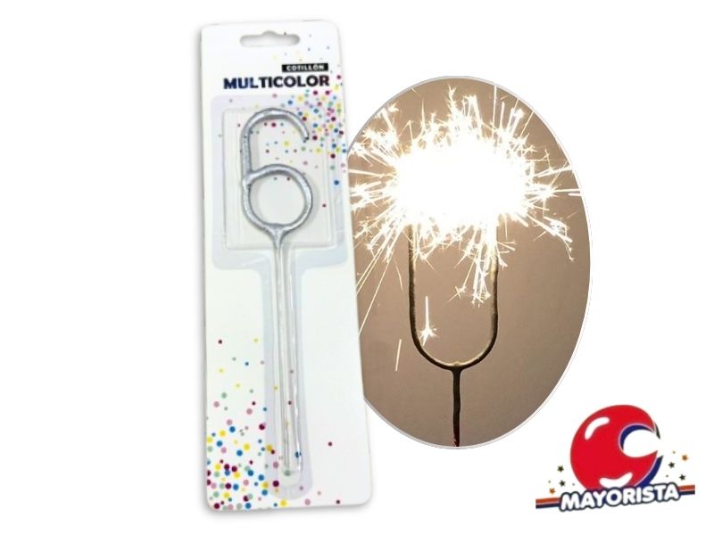 VELA SPARKLE N 6 PLATA (13676PL) CADENACI