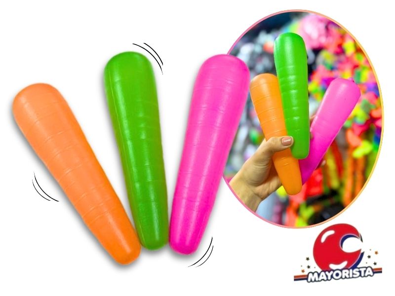 MARACA X 1 ZANAHORIA FLUO - VIVES/SUC