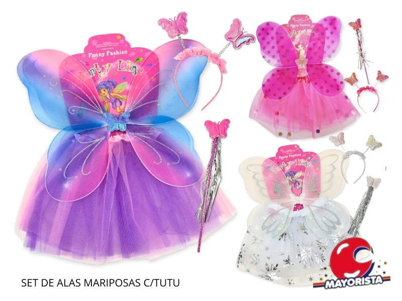 SET DE ALAS MARIPOSAS C/TUTU (ZLE-CT-10-01/ZLE-CT-15-01/ZLE-CT-15-01) ERIK