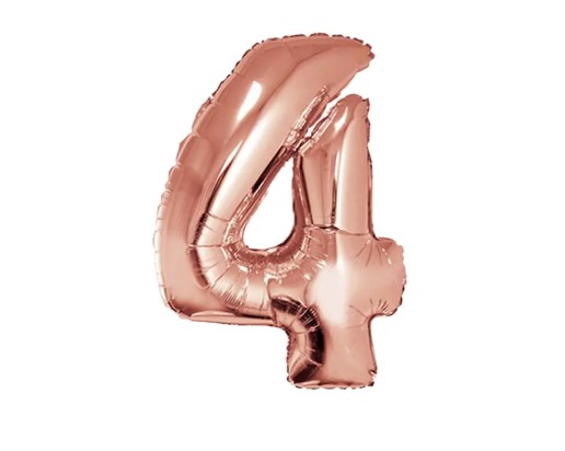 GLOBO MYLAR N 4 ROSE GOLD 16 - CADENACI