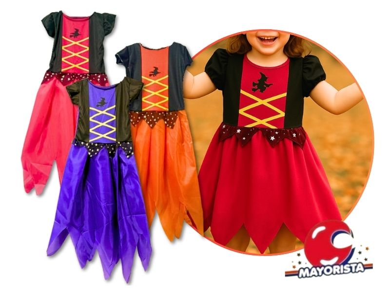 DISFRAZ BRUJA VESTIDO TALLE UNICO (LEON)