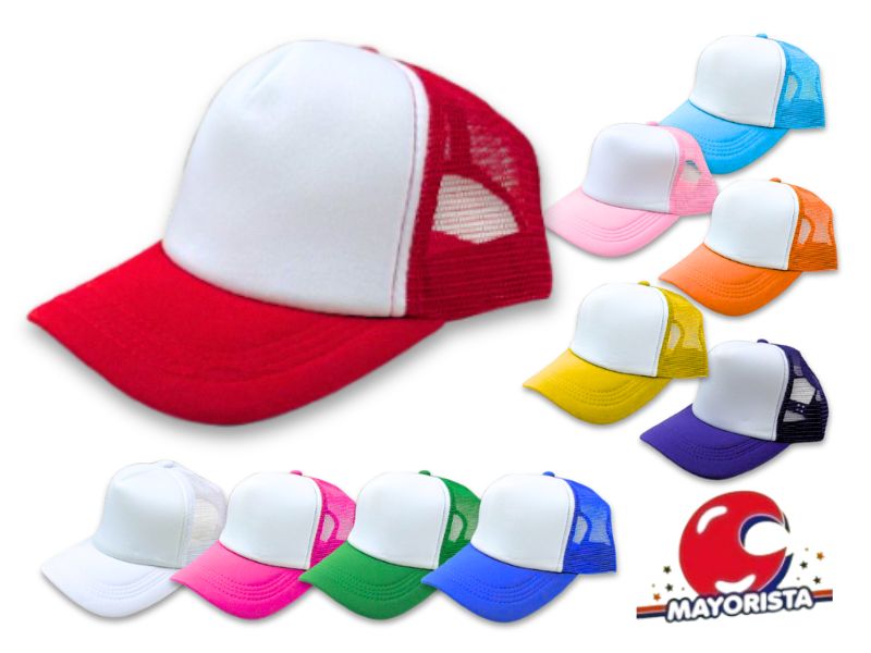 GORRA COLOR CON VISERA FRENTE BLANCA (Y8822-10204) CHG