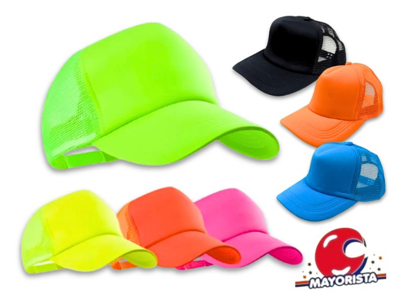 GORRA FLUO CON VISERA VARIOS COLORES (YJ0625) YJ IMPORT