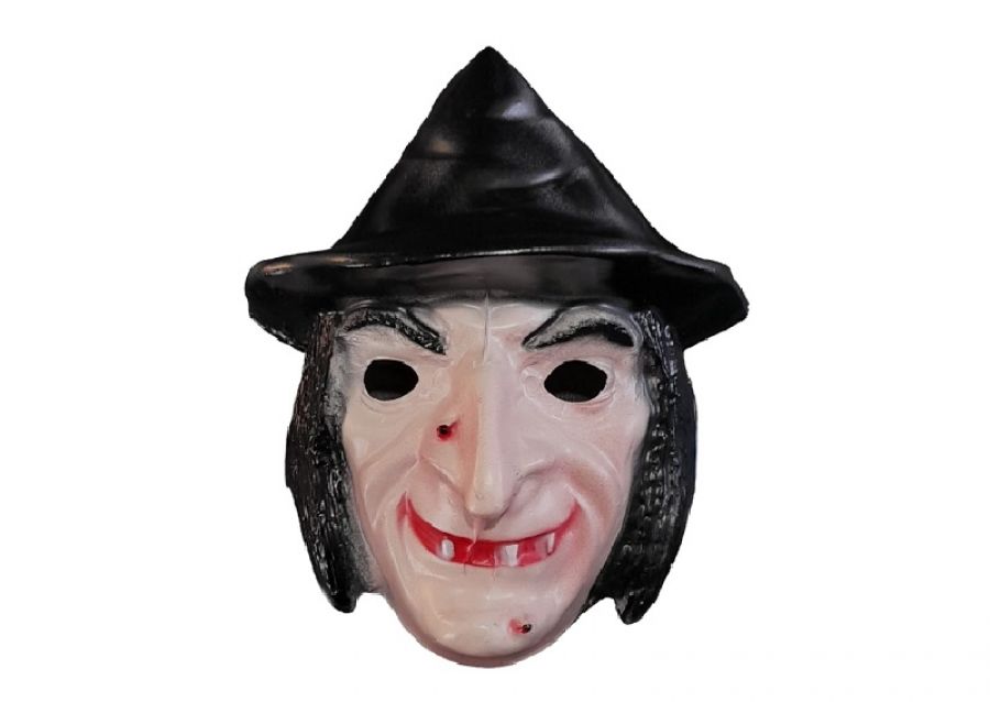 CARETA PLASTICA X 1 BRUJA CON GORRO (CH039) HERRERA