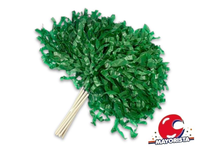 PORRAS ONDULADAS VERDE OSCURO X10 (404) - COTILLON NACIONAL