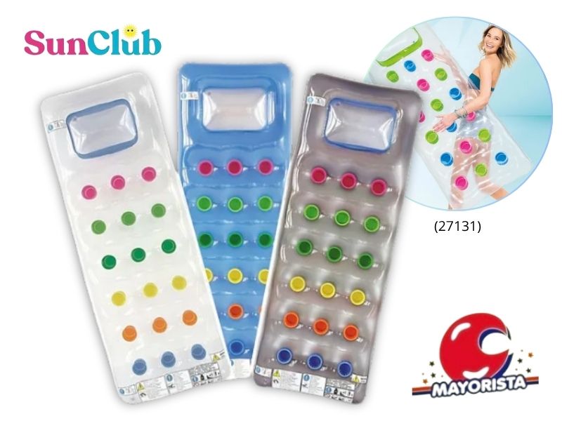 INFLABLE COLCHONETA POSA VASOS 190X70 CM (27131) SUN CLUB