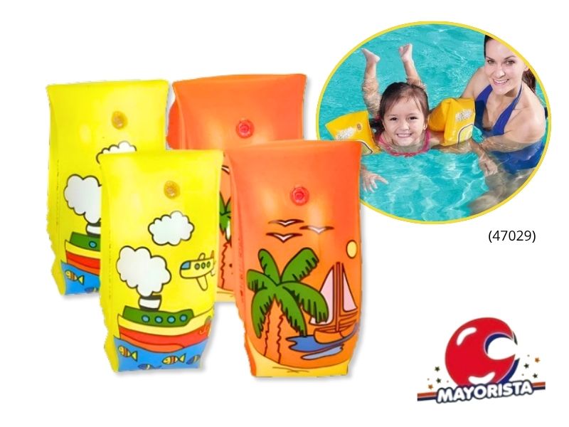 INFLABLE BRACITOS 30X15 CM NARANJA/AMARILLO (47029) JILONG