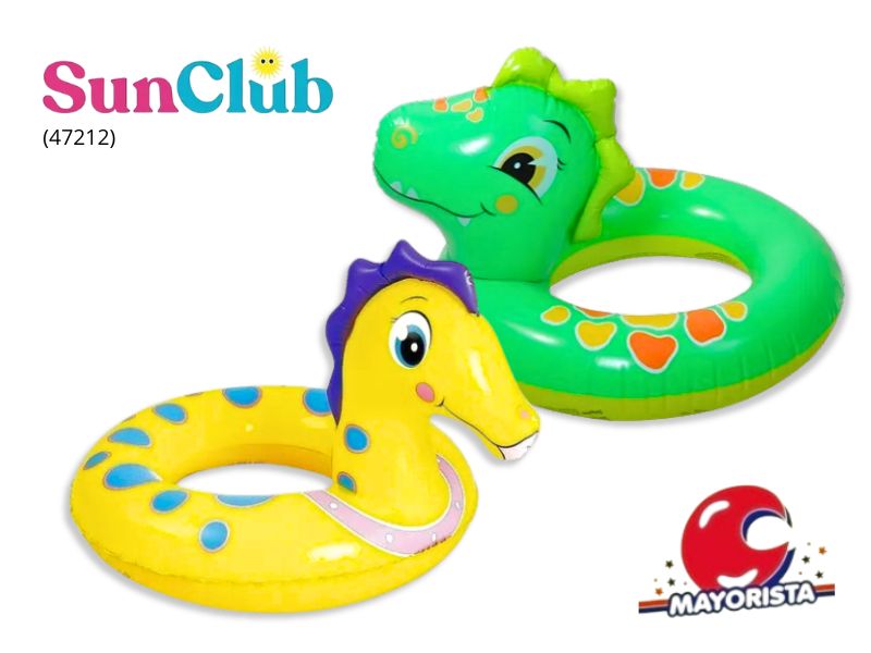 INFLABLE ARO SALVAVIDAS DINOSAURIOS 62X50 (47212) SUN CLUB