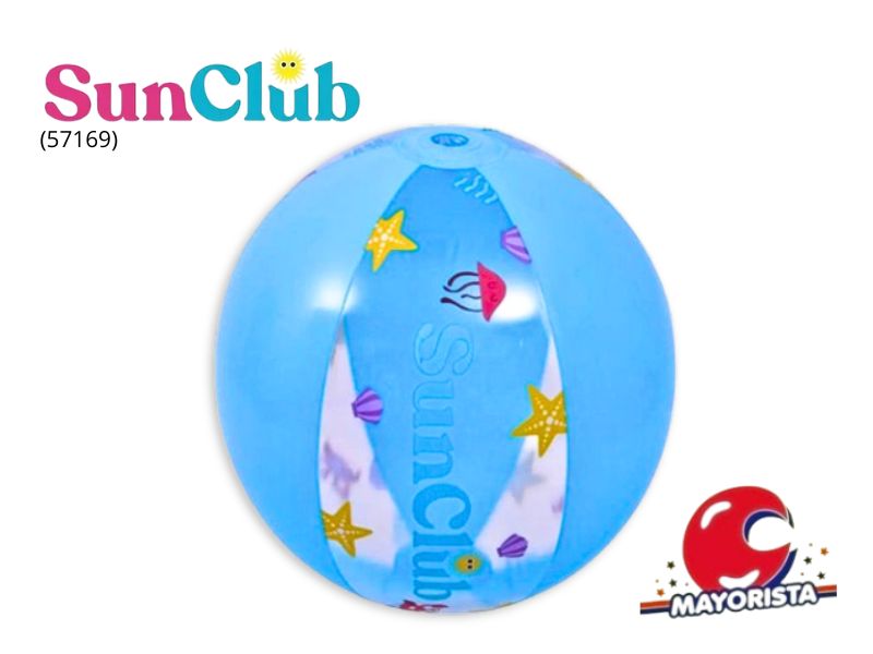 INFLABLE PELOTA 40 CM MUNDO MARINO (57169) SUN CLUB