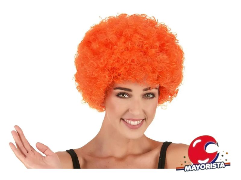 PELUCA RULOS CHICA NARANJA (YJ0450) YJ IMPORT