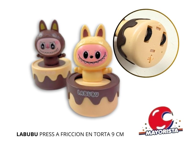 LABUBU PRESS A FRICCION EN TORTA 9 CM - SOL