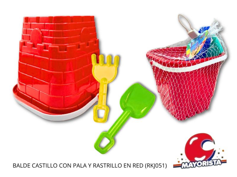 BALDE CASTILLO CON PALA Y RASTRILLO EN RED (RKJ051) RECKO