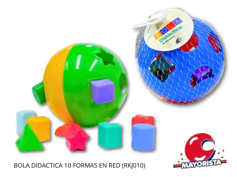 BOLA DIDACTICA 10 FORMAS EN RED (RKJ010) RECKO