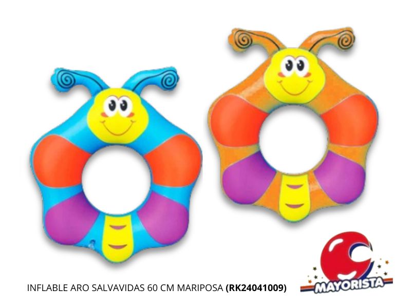 INFLABLE ARO SALVAVIDAS 60 CM MARIPOSA (RK24041009) RECKO