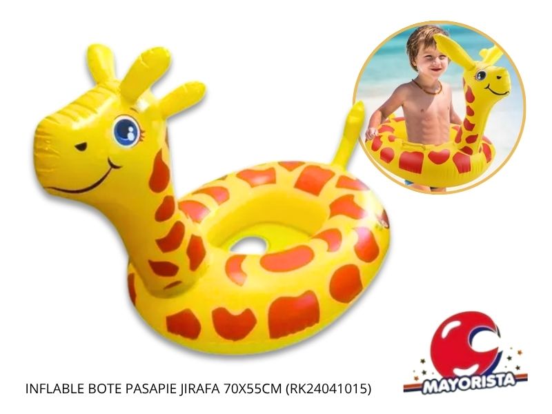 INFLABLE BOTE PASAPIE JIRAFA 70X55CM (RK24041015) RECKO