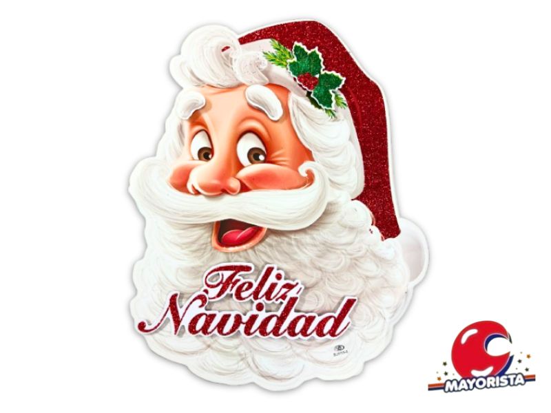 CARTEL FELIZ NAVIDAD PAPA NOEL 52X36 (NS315031) POKA