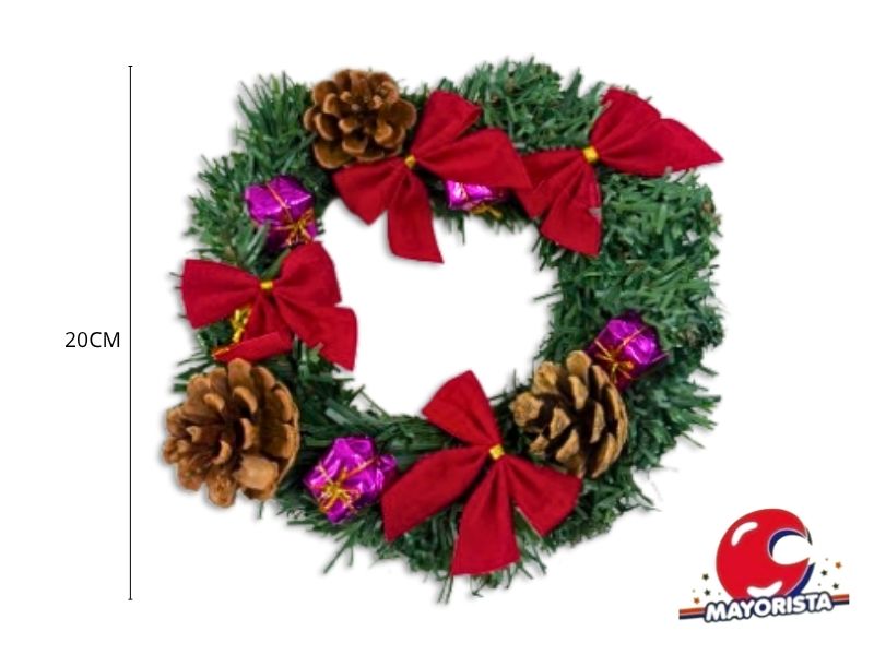 ADORNO CORONA MUERDAGO 20 CM (NS031739) POKA