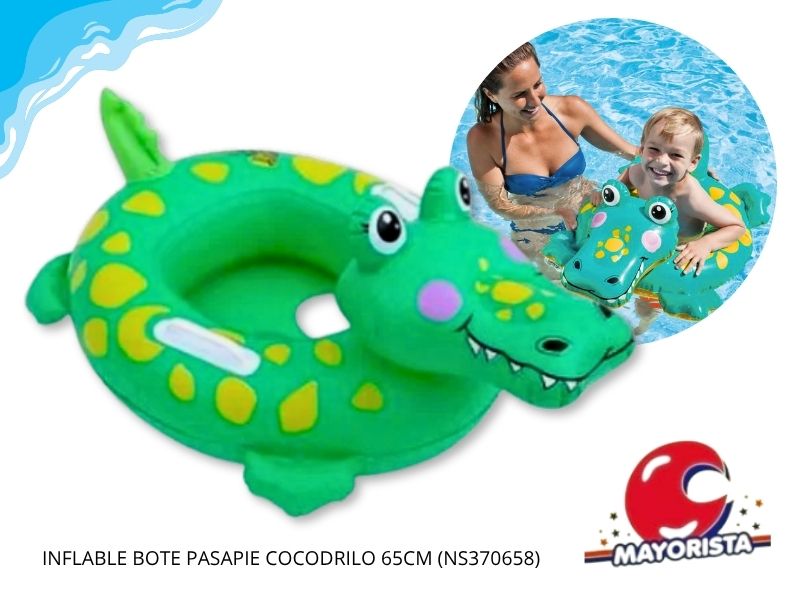 INFLABLE BOTE PASAPIE COCODRILO 65CM (NS370658) SHIPY