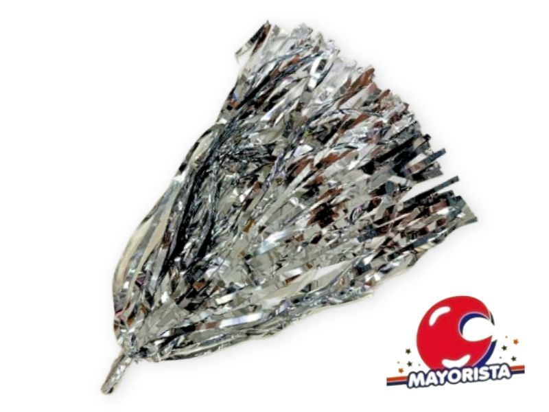 PORRON METALIZADO X 1 PLATA - MOMPEL