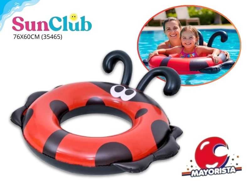 INFLABLE ARO SALVAVIDAS 76X60CM MARIQUITA (35465) SUN CLUB