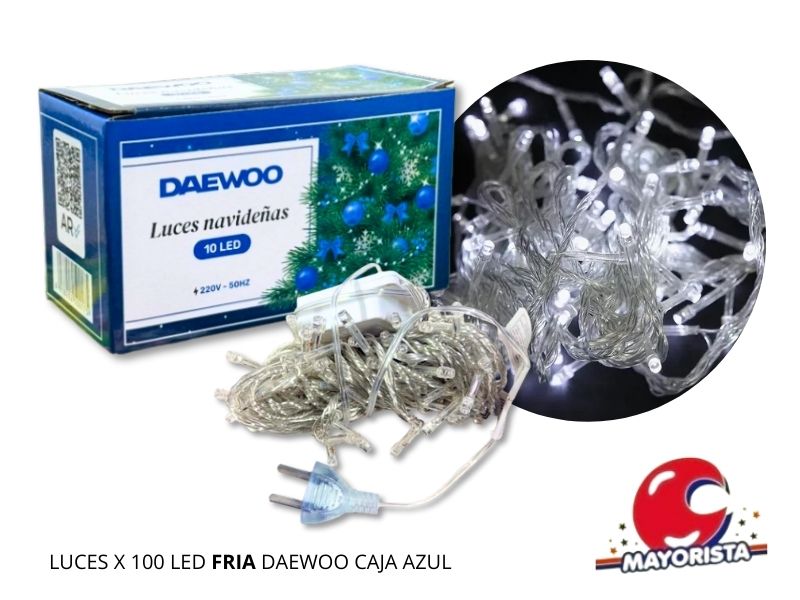LUCES X 100 LED FRIA DAEWOO CAJA AZUL- LCOST