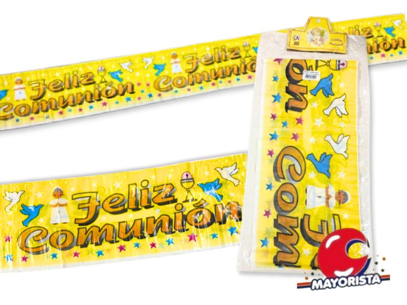CARTEL PLASTICO COMUNION 1,7 MTS (1301) COTILLON NACIONAL