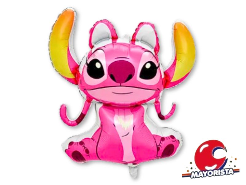 GLOBO MYLAR SILUETA ANGELA SENTADA ROSA 60 CM (BKT485) CHG