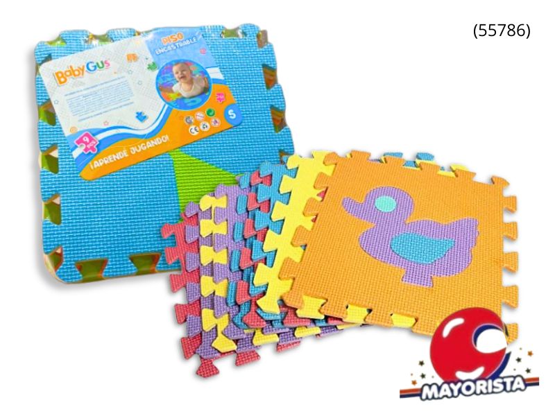 PISO DE GOMA EVA LETRAS Y NUMEROS 9PZAS 30X30 (55786) KADA