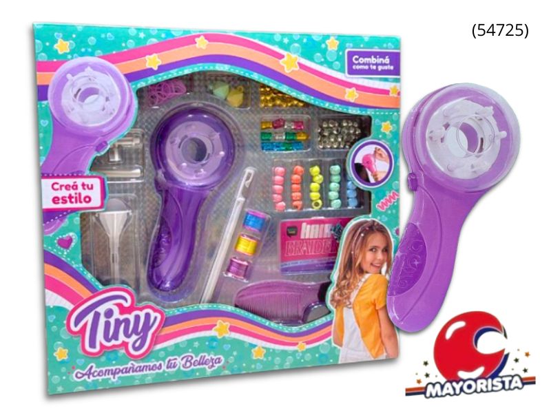 MAQUINA P/HACER TRENZAS C/SET BIJOUTERIE TINY EN CAJA 38X33 (54725) KADA
