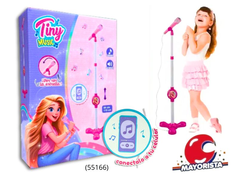 MICROFONO DE PIE TINY CON LUZ Y SONIDO 31X21 (55166) KADA