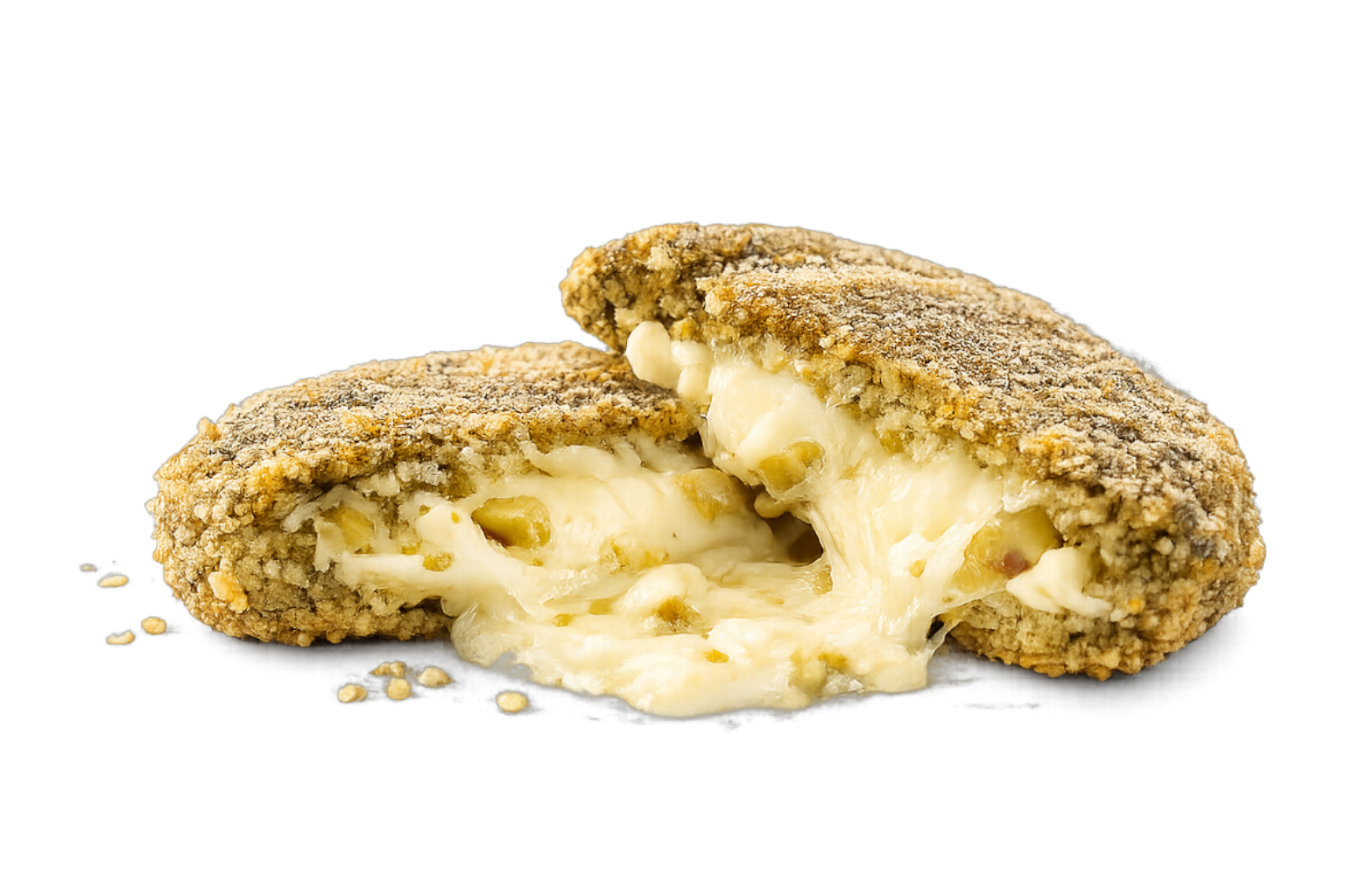 Milanesas de Mijo Rellenas con Aceituna y Queso - Hesai