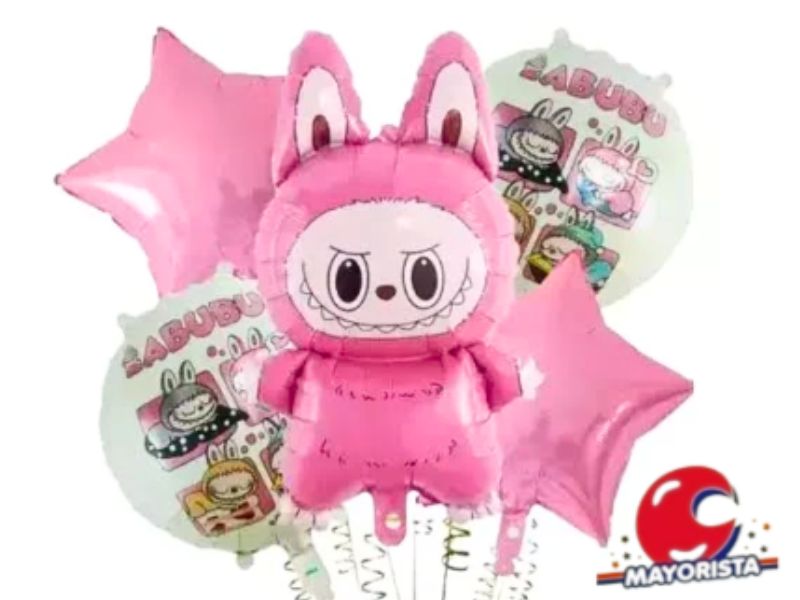 SET DE GLOBOS 5 PCS LABUBU (0719-04) CHG