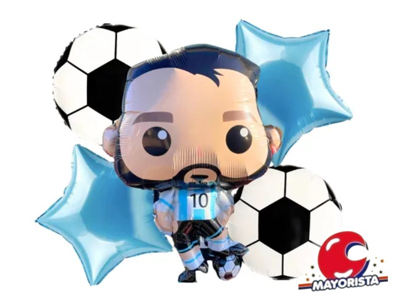 SET DE GLOBOS 5 PCS MESSI SELECCION (1482-15) CHG