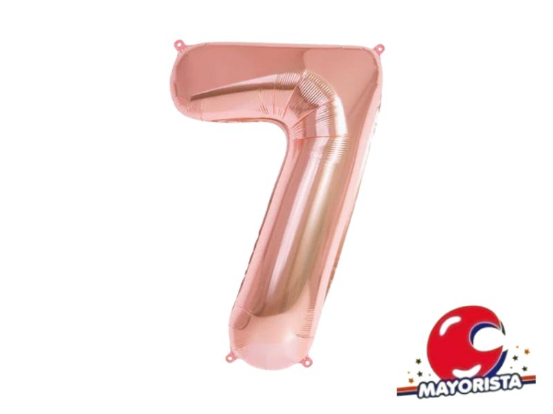 GLOBO MYLAR N 7 ROSE GOLD 16 (40CM) CADENACI