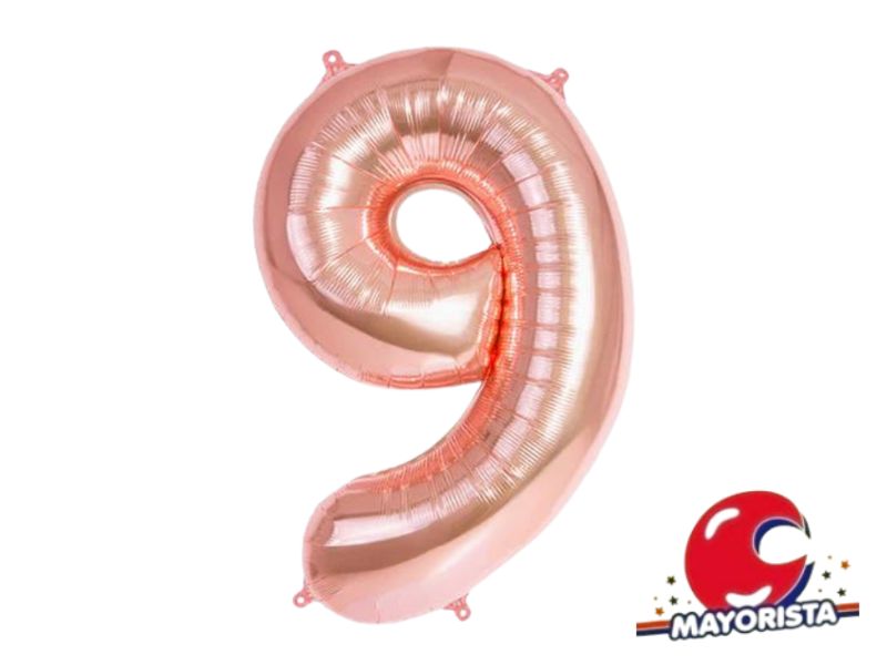 GLOBO MYLAR N 9 ROSE GOLD 16 (40CM) CADENACI