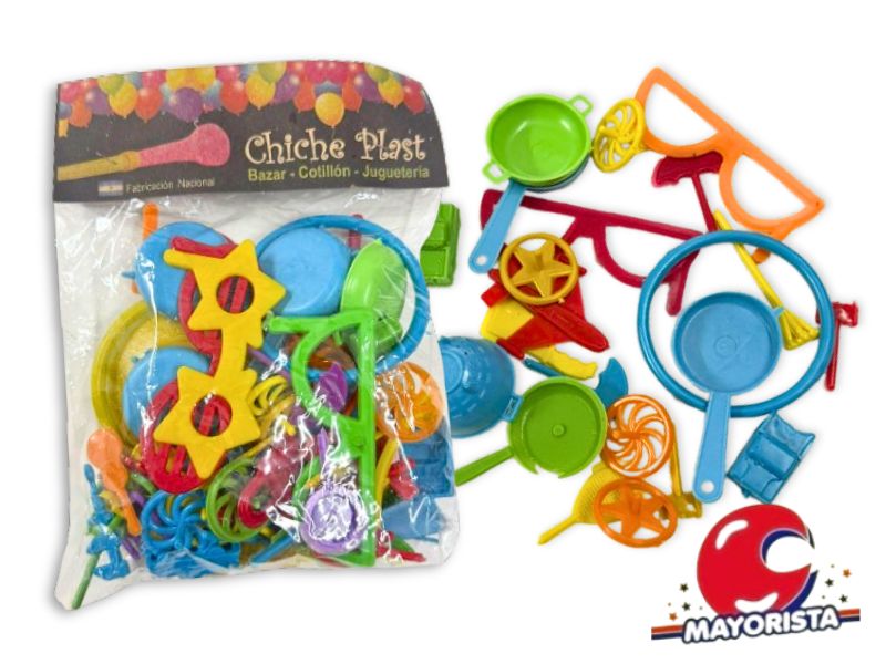 CHICHES X 50 MINI MINI FLUO 90 GRS - CHICHE PLAST